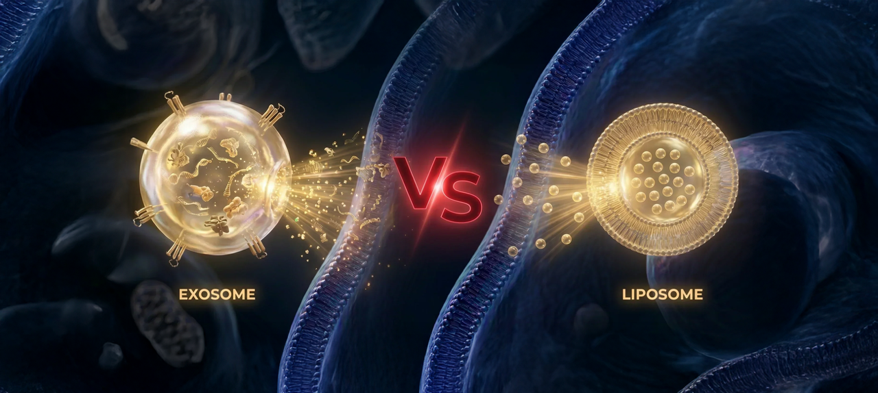 Exosomen vs. Liposomen: Welche Technologie versteht Haut und welche beliefert sie nur?